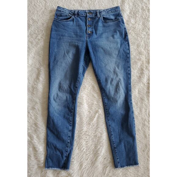 Womens Lee Jeans regular fit skinny high rise size 8M Heritage button fly 36x29 - Picture 1 of 5